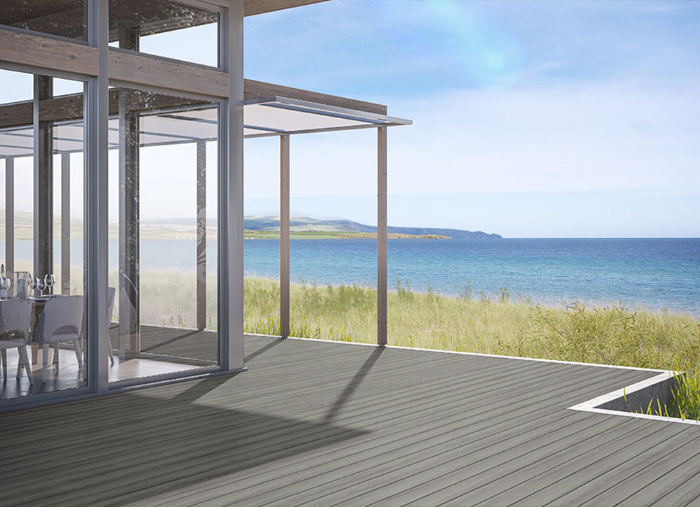 Voyage composite decking boards by the sea