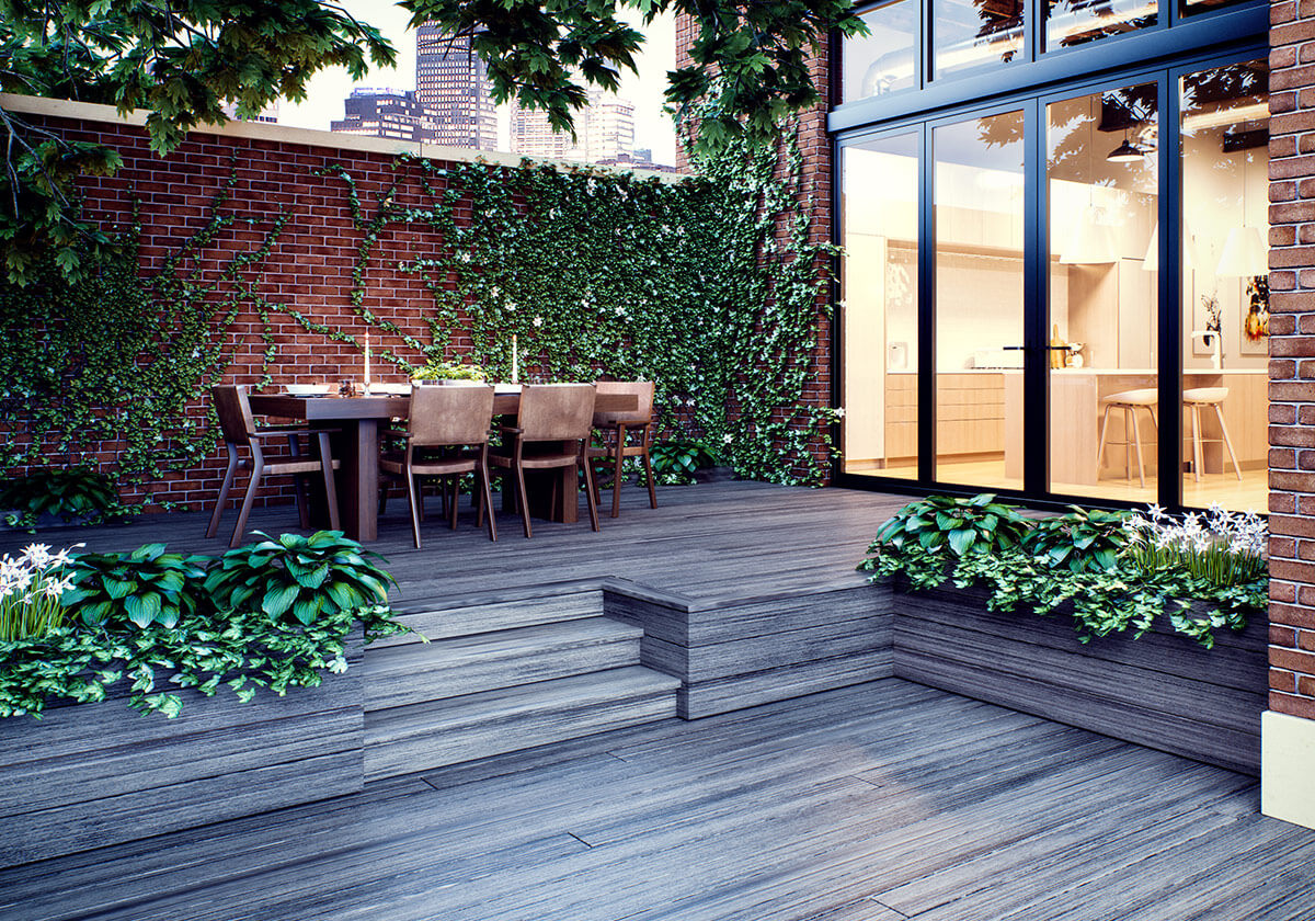 Urban Vista Decking With Outdoor Eating Area