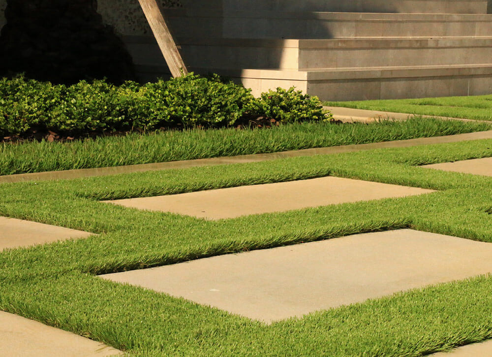 Artificial Grass Around Concrete Steps